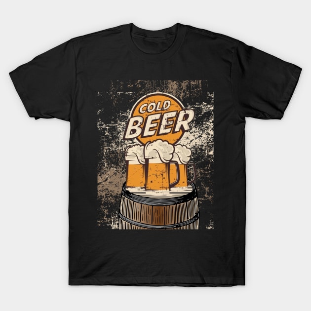 Cold Beer on Tap T-Shirt by RoadTripWin